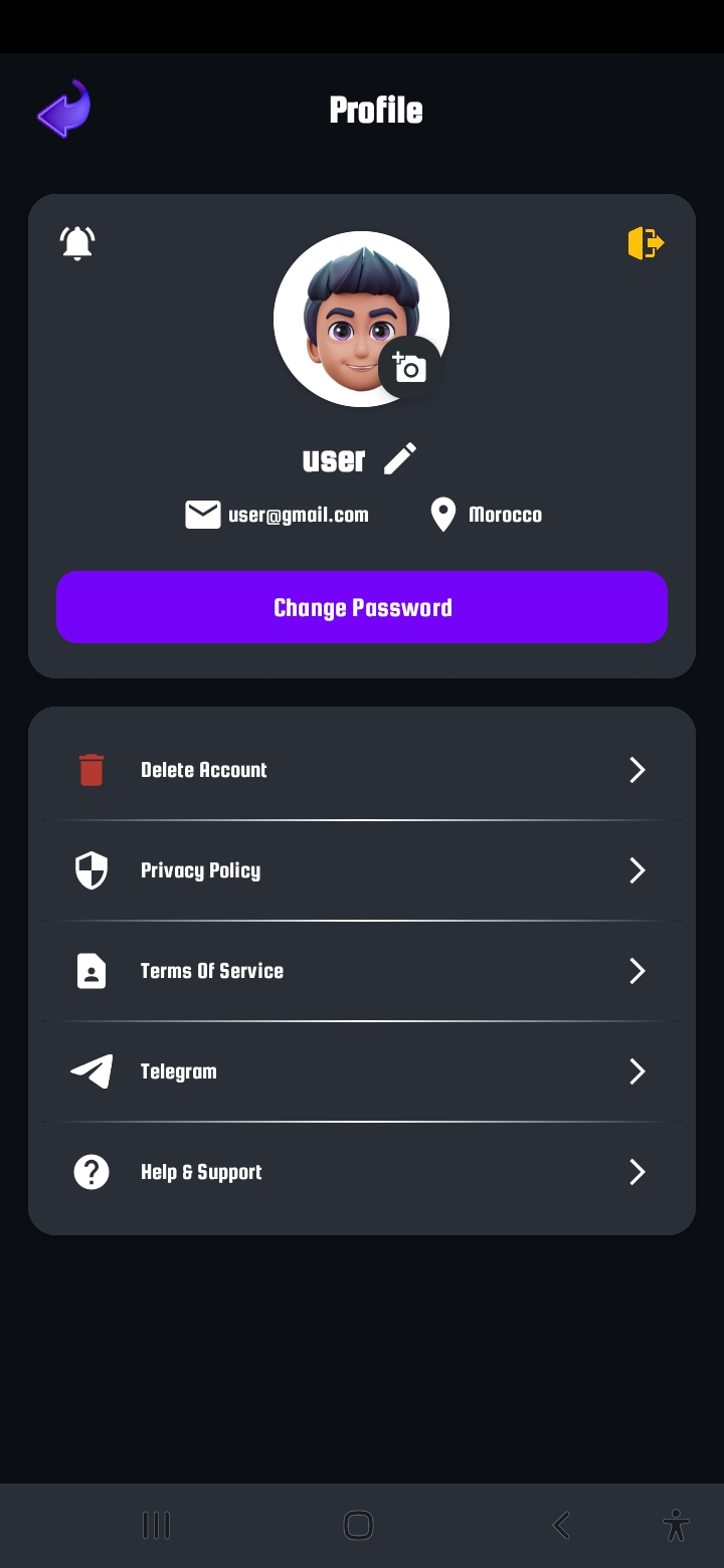 Tap on Delete Account button